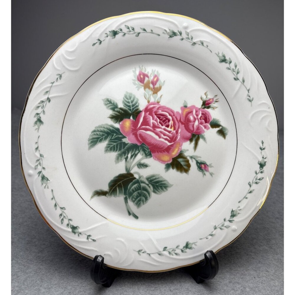 Vintage Holsted House Decorative Rose Plate 10" Floral Design Porcelain China